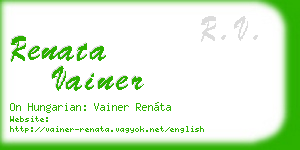 renata vainer business card