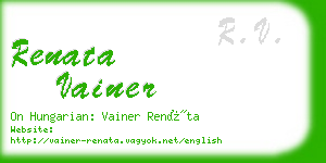 renata vainer business card